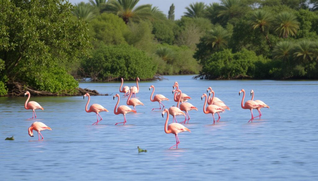 Flamingos in Al Khor Flamingos in Al Khor