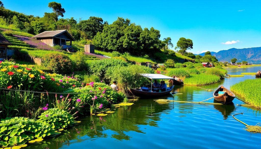 Floating Gardens in Nampan Village Floating Gardens in Nampan Village
