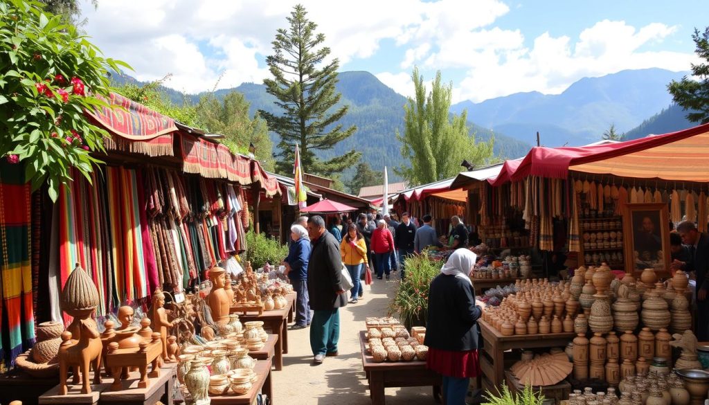 Handicraft shopping in Bumthang Handicraft shopping in Bumthang