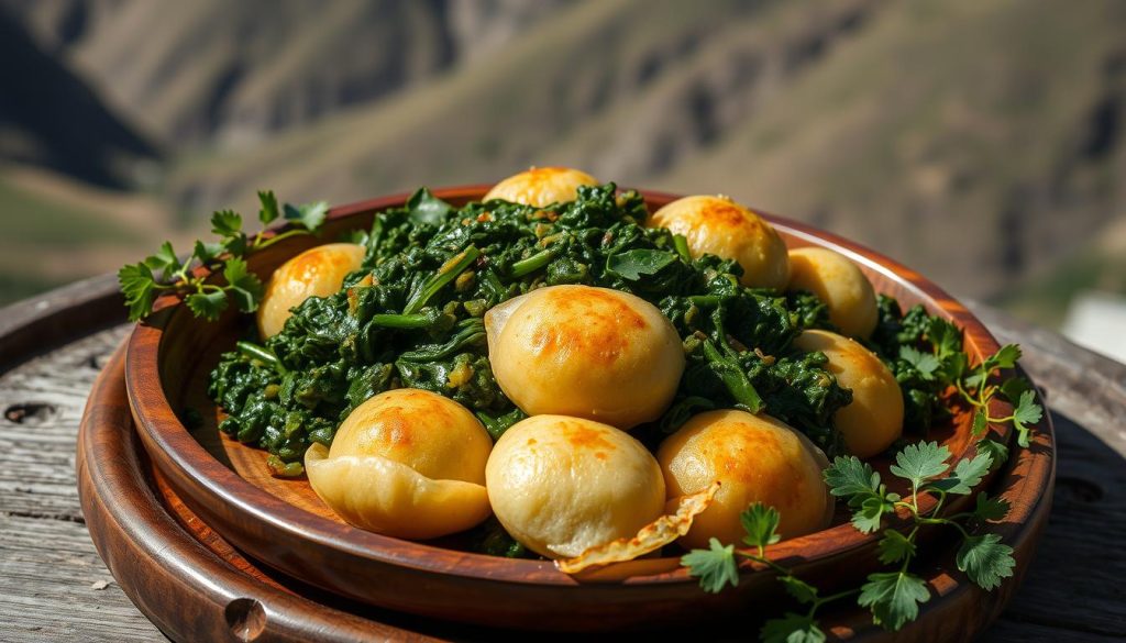 Hoilo Garma, Hunza spinach dish Hoilo Garma, Hunza spinach dish