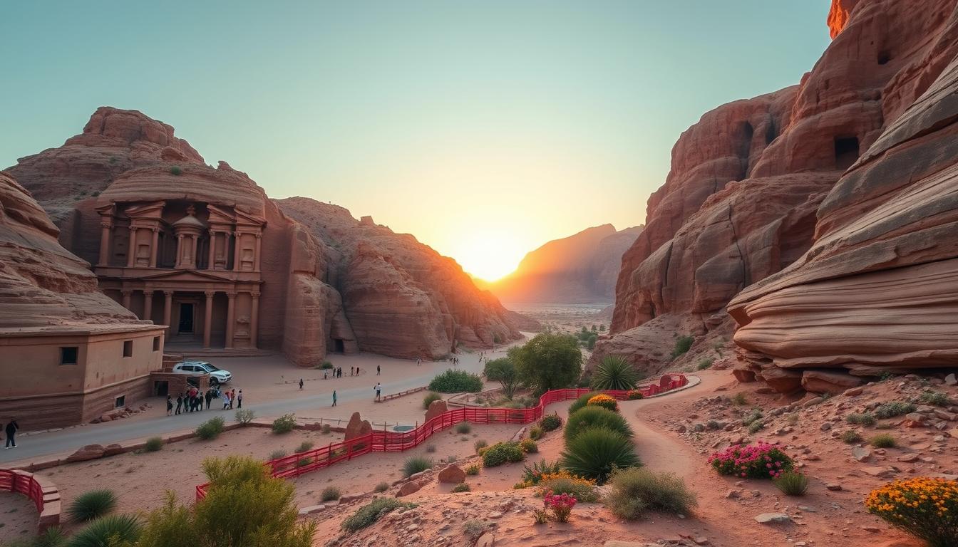 How do you avoid crowds in Petra?