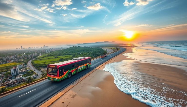 How long does the bus journey from Dhaka to Cox's Bazar take?