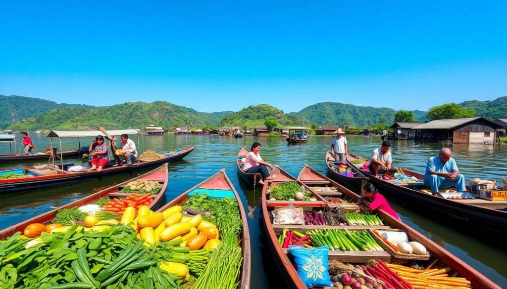 Inle Lake floating markets Inle Lake floating markets