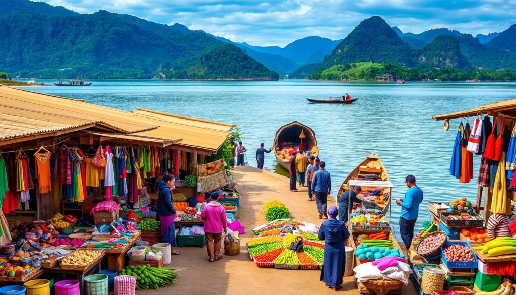 Inle Lake market experience Inle Lake market experience