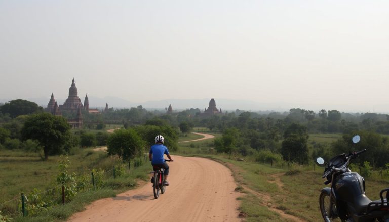 Is it safe to explore Bagan by bicycle or motorbike?