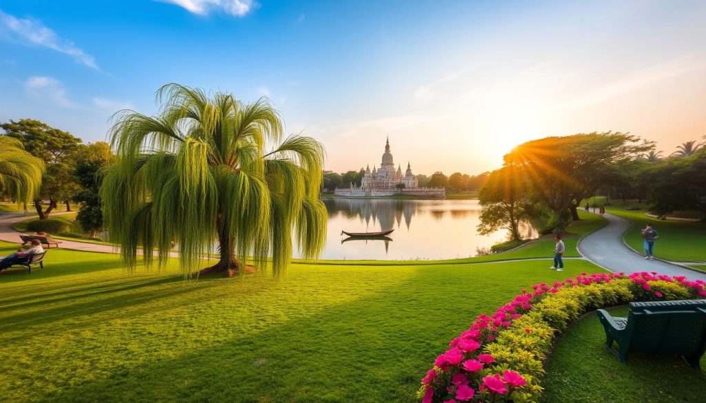 Kandawgyi Park outdoor relaxation in Yangon Kandawgyi Park outdoor relaxation in Yangon