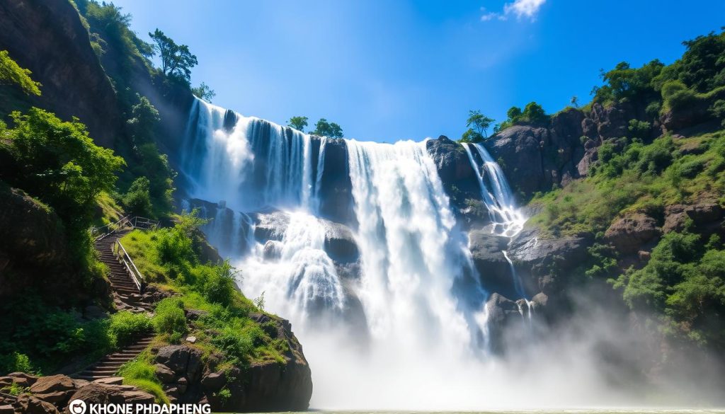 Khone Phapheng Waterfall - largest waterfall in Southeast Asia Khone Phapheng Waterfall - largest waterfall in Southeast Asia