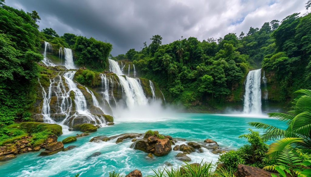 Kuang Si Waterfall conditions in rain Kuang Si Waterfall conditions in rain