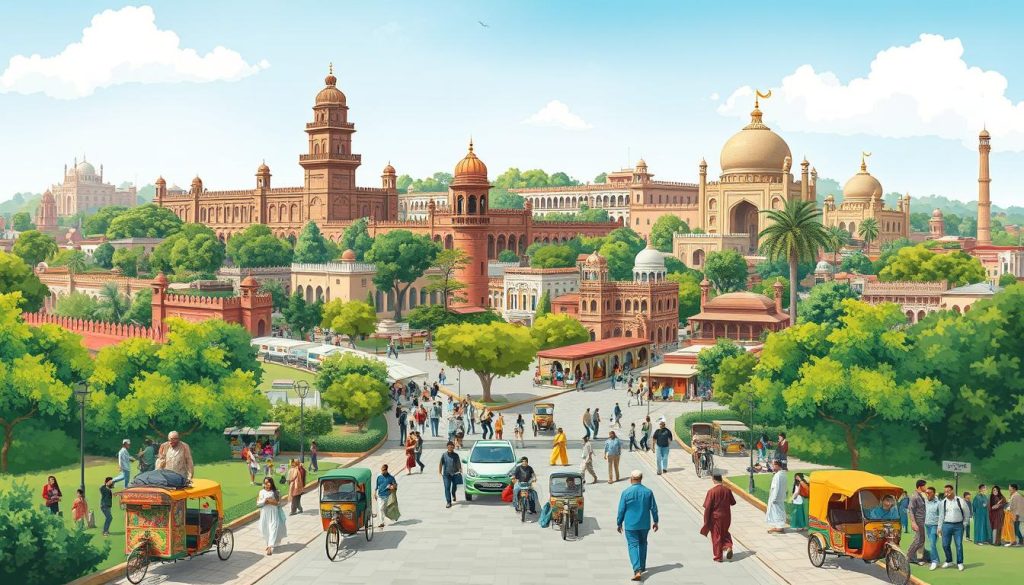 Lahore walking tour route Lahore walking tour route