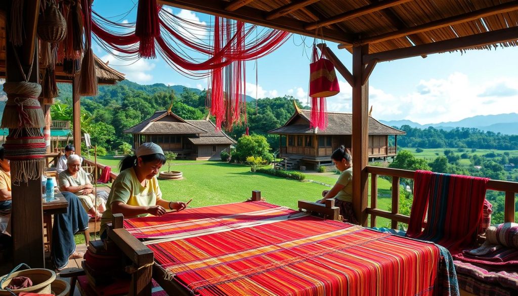 Laotian handloom techniques Laotian handloom techniques