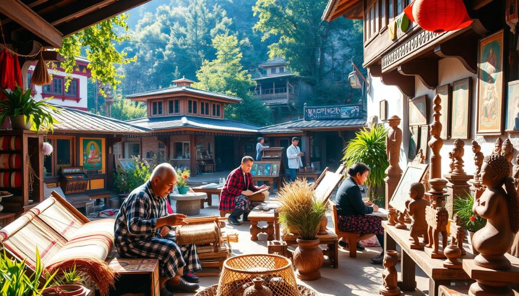 Local artisans in Bumthang Local artisans in Bumthang