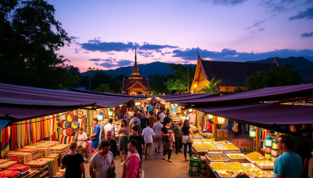 Luang Prabang night market shopping Luang Prabang night market shopping