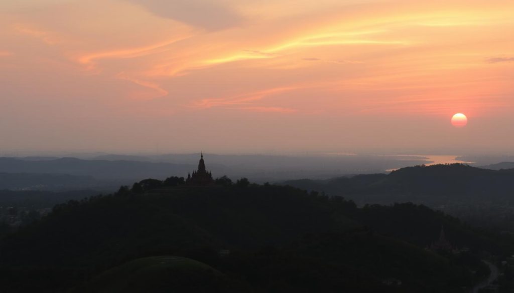 Mandalay hill sunset viewpoint Mandalay hill sunset viewpoint