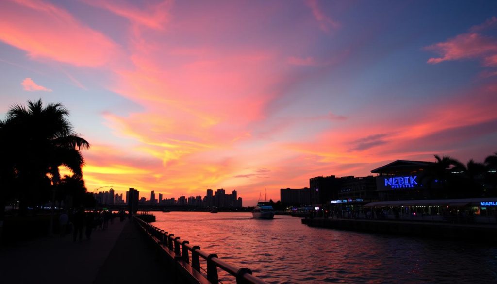 Manila Baywalk sunset Manila Baywalk sunset