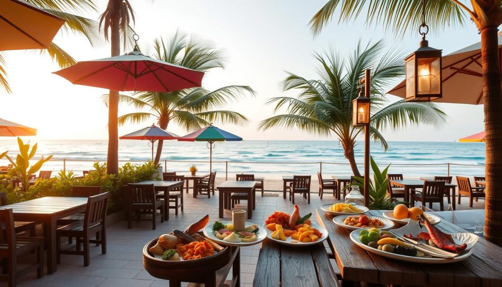 Ngapali Beach cafe scene Ngapali Beach cafe scene