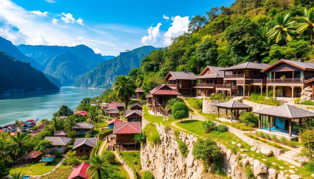 Overview accommodations Vang Vieng Overview accommodations Vang Vieng