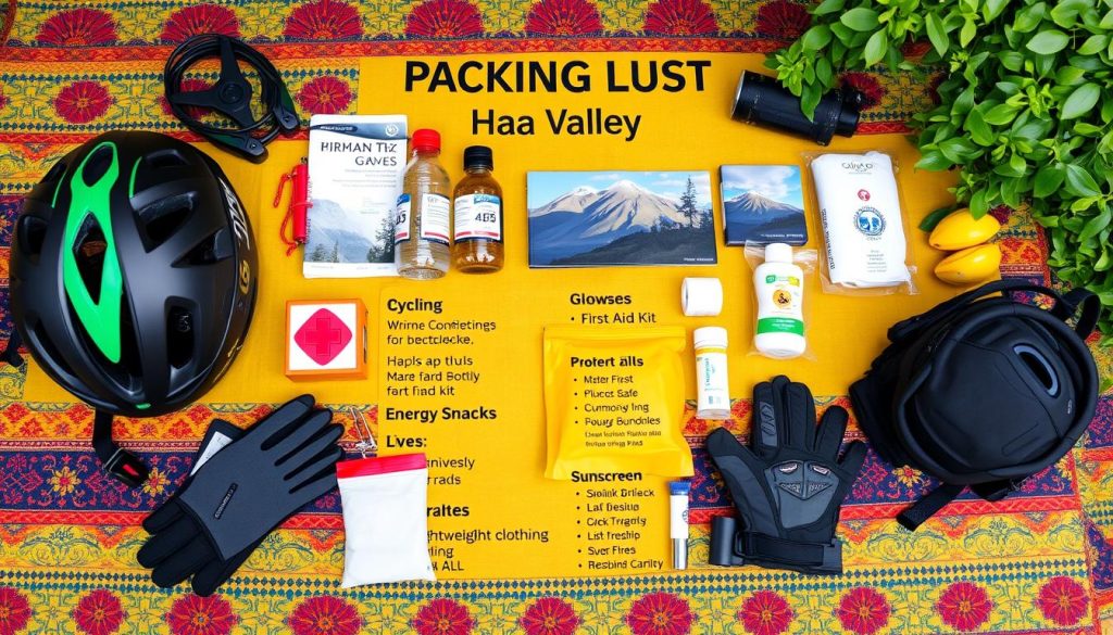 Packing list for Haa Valley cycling Packing list for Haa Valley cycling