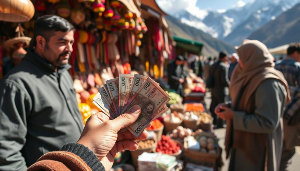 Pakistani rupee use in Hunza Valley Pakistani rupee use in Hunza Valley