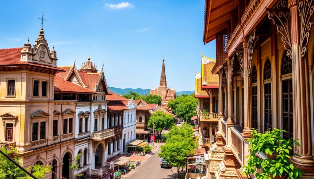 Pakse architecture showcasing historical landmarks in Pakse Pakse architecture showcasing historical landmarks in Pakse