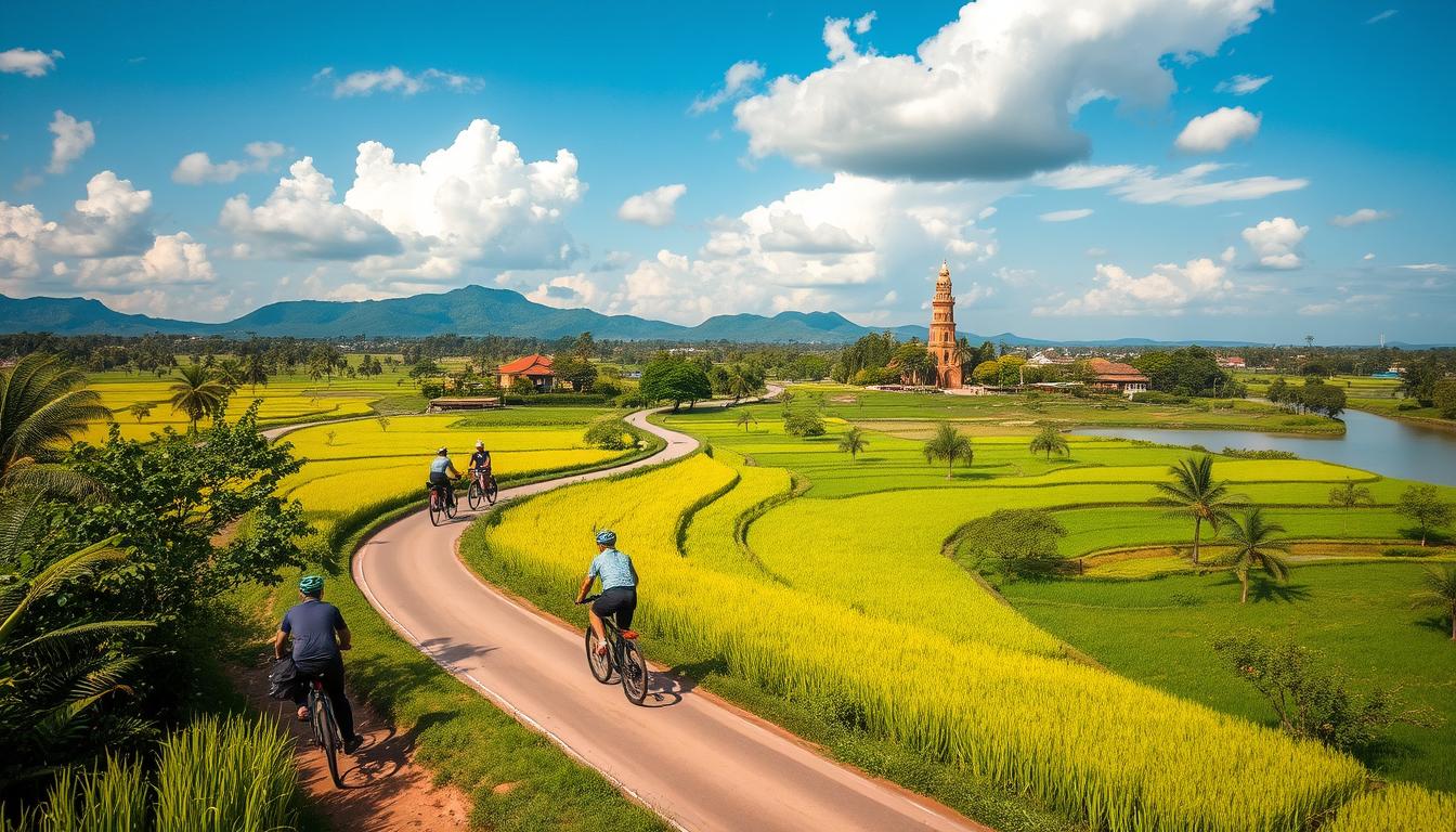Pakse cycling tours and routes