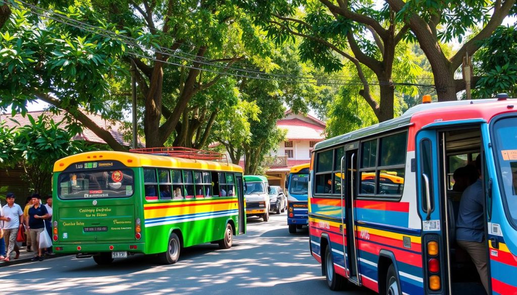 Pakse public transportation options: buses and minivans. Pakse public transportation options: buses and minivans.