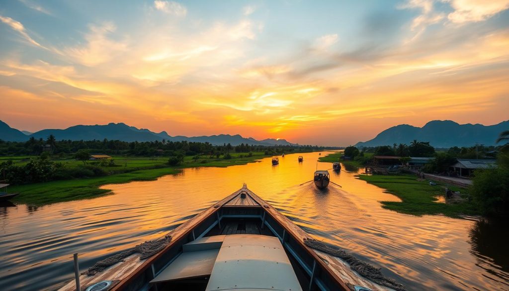 Pakse river cruise experiences and scenic views along the Mekong Pakse river cruise experiences and scenic views along the Mekong