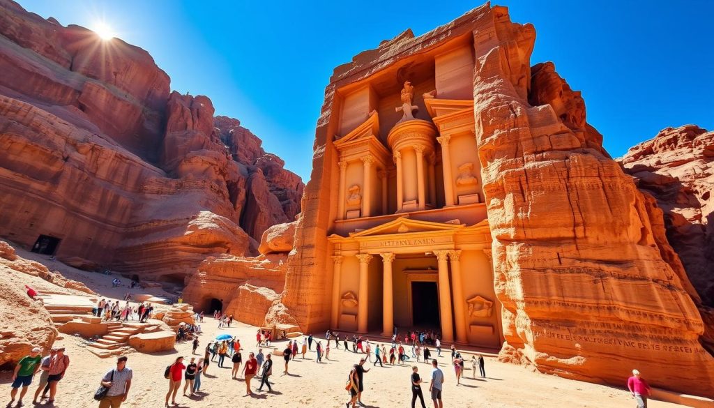 Petra tourism in August Petra tourism in August