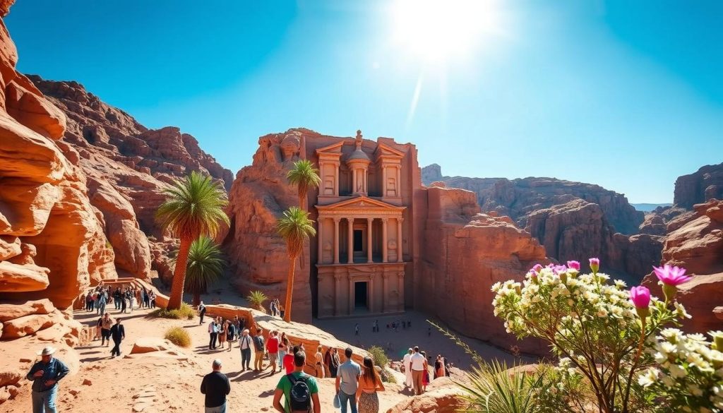 Petra tourism in August Petra tourism in August