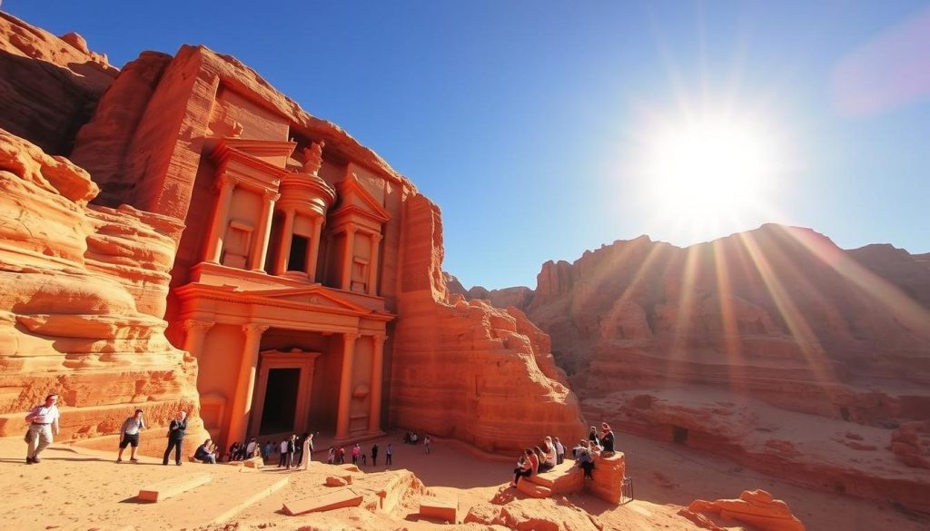 Petra tourism in August Petra tourism in August
