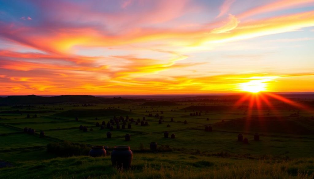 Plain of Jars sunset beauty Plain of Jars sunset beauty