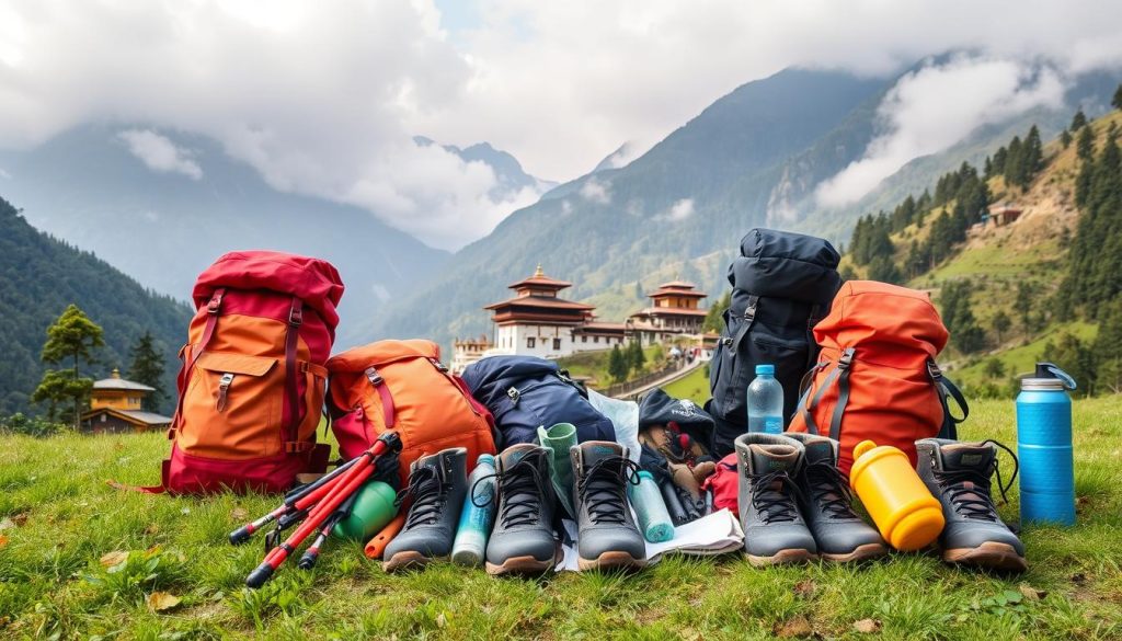 Preparation for trekking in Paro Preparation for trekking in Paro