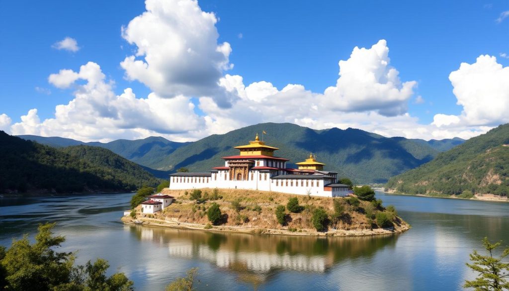 Punakha Dzong, a key landmark in Punakha Dzongkhag Punakha Dzong, a key landmark in Punakha Dzongkhag