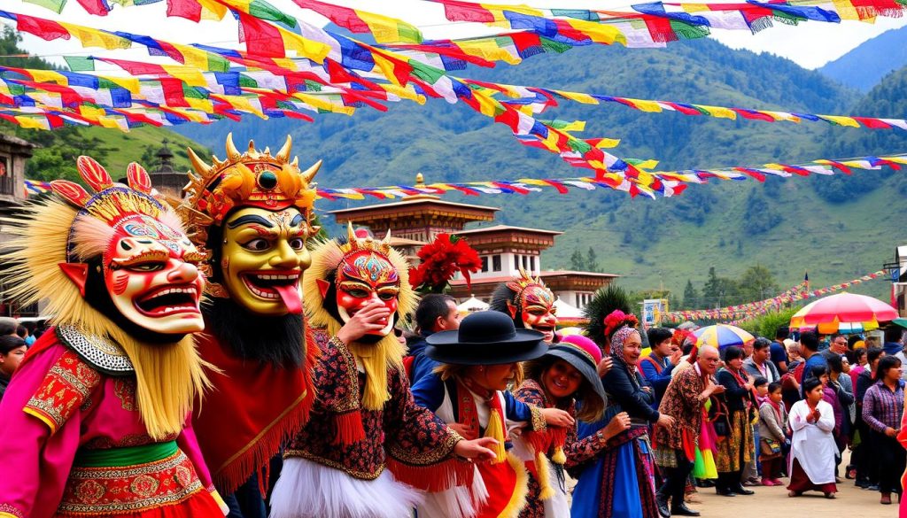 Punakha Tshechu festival activities and mask dances Punakha Tshechu festival activities and mask dances