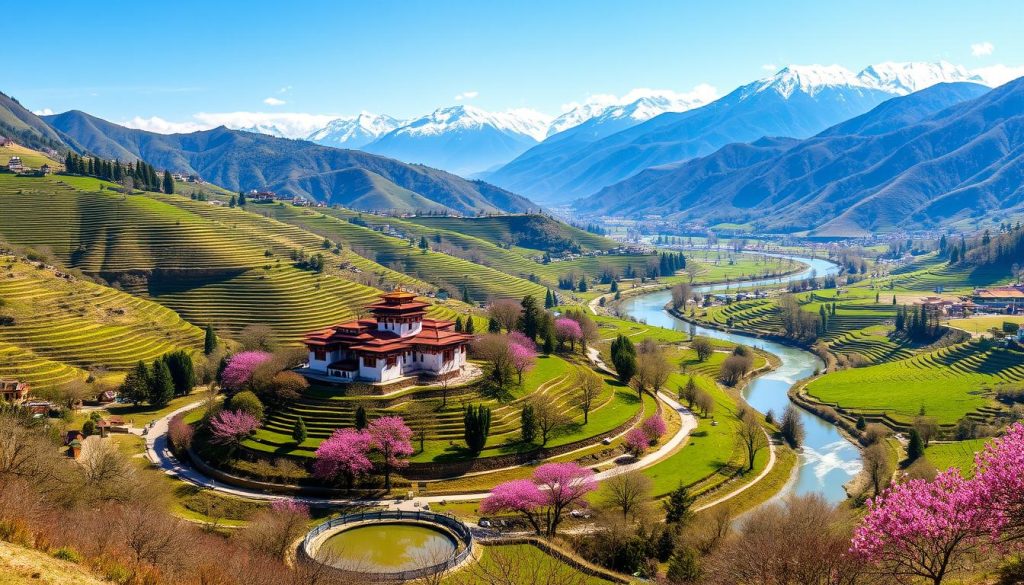 Punakha scenic landscape Punakha scenic landscape