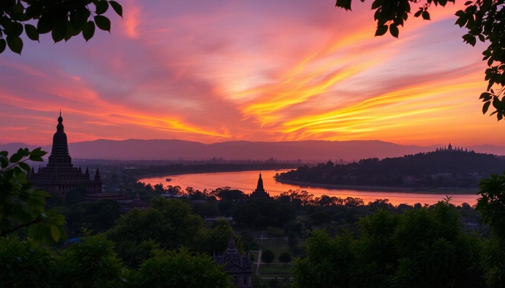 Scenic spots for sunset in Mandalay Scenic spots for sunset in Mandalay