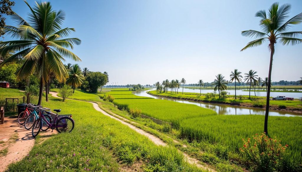 Seikgyi Island biking scenery Seikgyi Island biking scenery