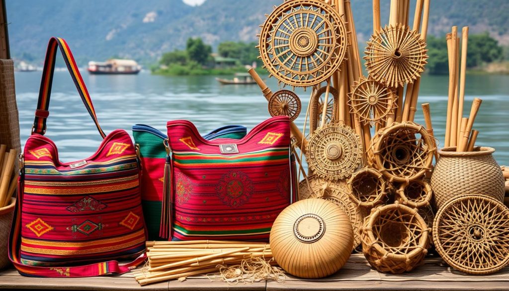 Shan shoulder bags and bamboo crafts Shan shoulder bags and bamboo crafts