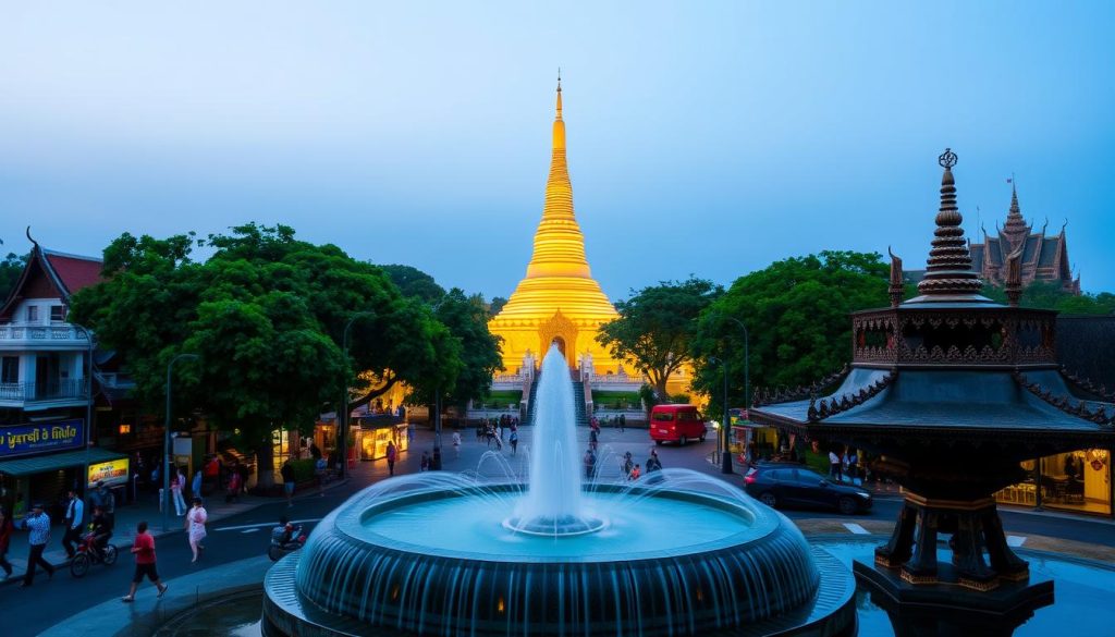 Sule Pagoda, a central gem in Yangon Sule Pagoda, a central gem in Yangon