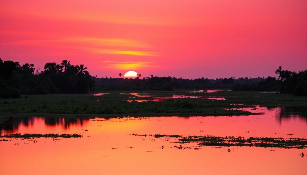 Sundarbans sunset views Sundarbans sunset views