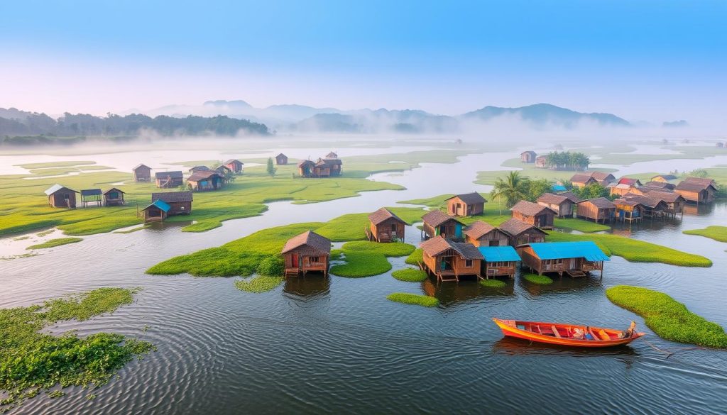 Sylhet floating villages Sylhet floating villages