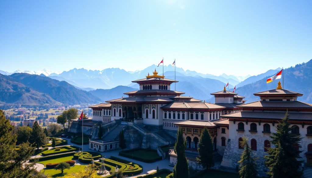 Tashichho Dzong in Thimphu for sightseeing Tashichho Dzong in Thimphu for sightseeing