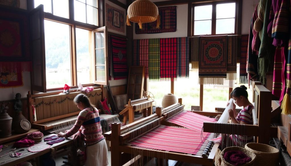 Traditional Bhutanese textile workshops Traditional Bhutanese textile workshops