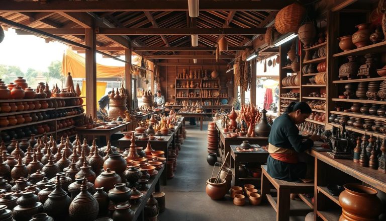 Traditional lacquerware workshops and markets in Bagan