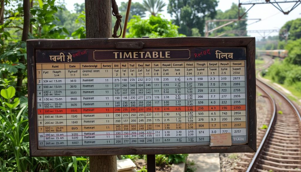 Train timetable Train timetable