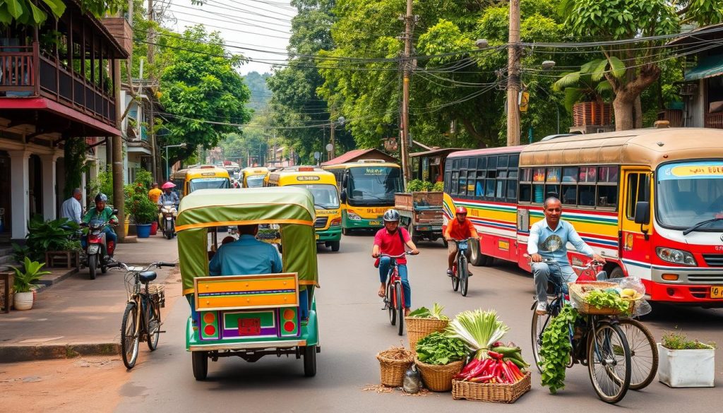 Transportation to cooking classes in Pakse Transportation to cooking classes in Pakse