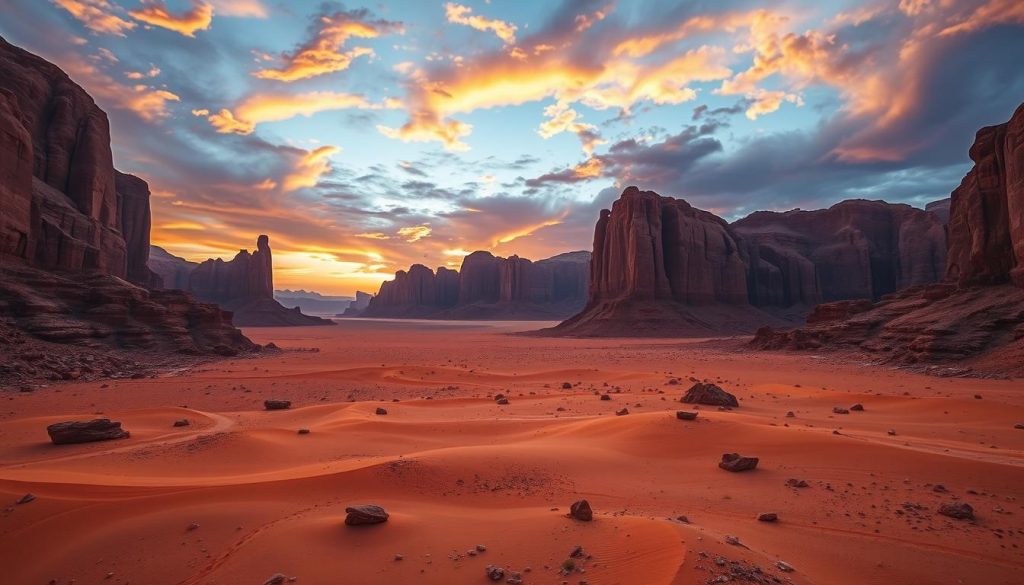 Valley of the Moon - Wadi Rum geography Valley of the Moon - Wadi Rum geography