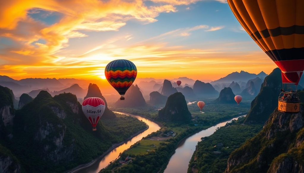 Vang Vieng hot air balloon experiences Vang Vieng hot air balloon experiences