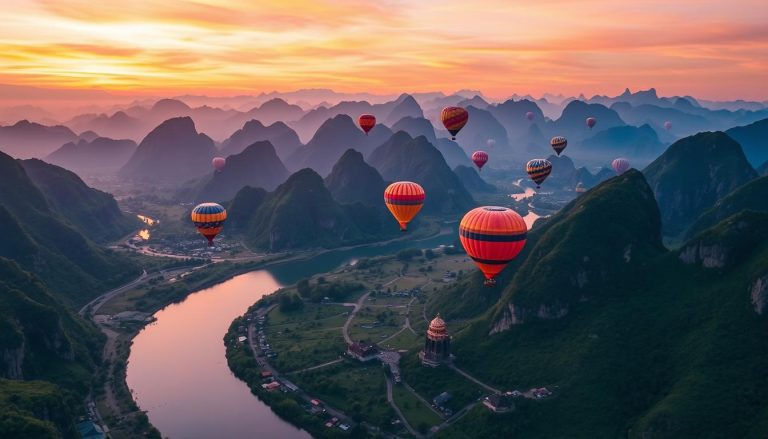 Vang Vieng hot air balloon rides