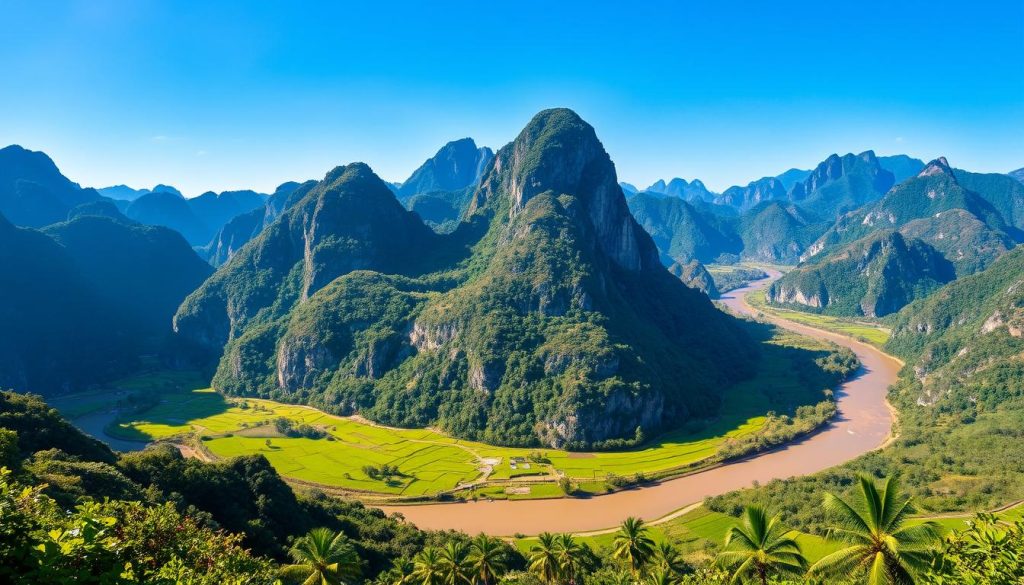 Vang Vieng scenic overlooks Vang Vieng scenic overlooks