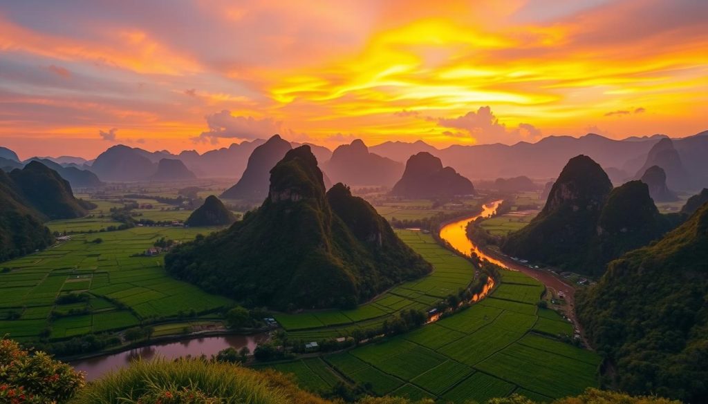 Vang Vieng sunset locations Vang Vieng sunset locations